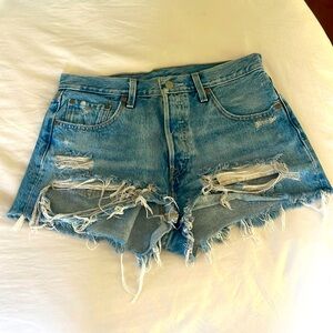 Vintage Levi’s high waisted Jean shorts
